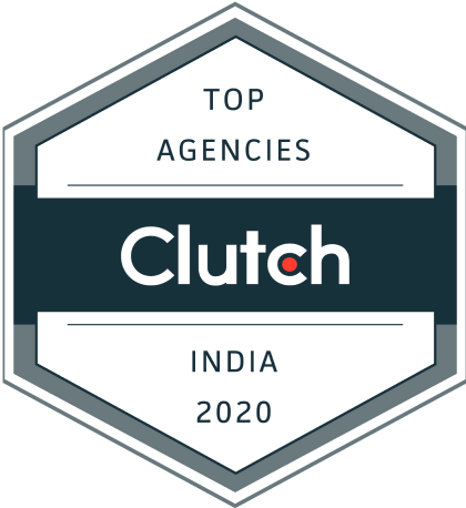 Clutch award badge for top marketing agencies in India