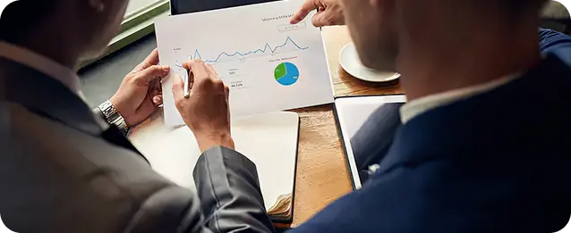 Ad campaign dashboard showing performance graphs