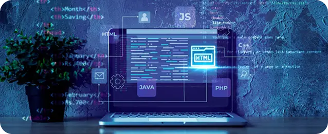 Developer working on responsive website design